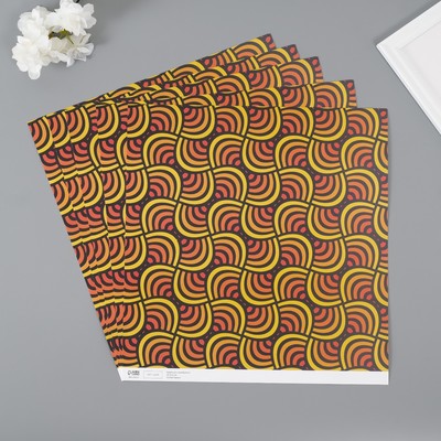 Бумага для скрапбукинга двусторонняя Color geometry, плотность 180 г, набор 5 шт., 30.5×32 см
