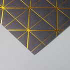 Бумага для скрапбукинга золото "Геометрия на чёрном" плотность 180 гр набор 5 шт 30,5х32 см   107184 - фото 25542725