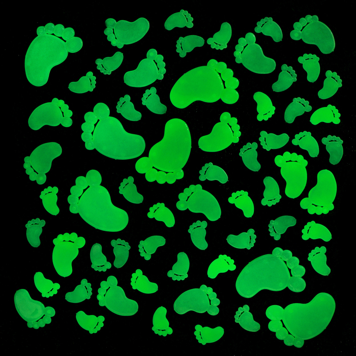 Набор интерьерного светящегося декора на стену TAKE IT EASY «Следы ножек», 63 шт. - Фото 1