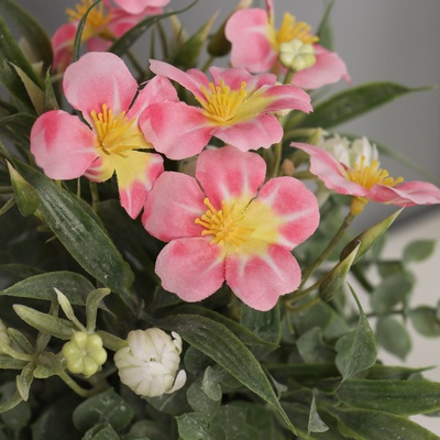 Искусственный цветок в горшке «Примула экстра премиум», 9×21 см, МИКС