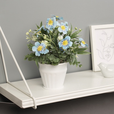 Искусственный цветок в горшке «Примула экстра премиум», 9×21 см, МИКС