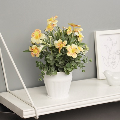 Искусственный цветок в горшке «Примула экстра премиум», 9×21 см, МИКС