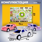Игровой набор «Крутые гонки», 3 инерционные машинки и коврик-дорога - Фото 2