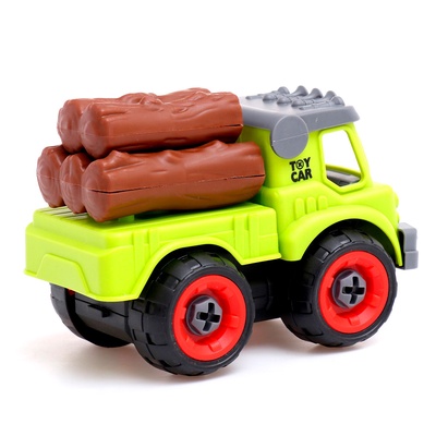 Конструктор винтовой «Фермерский транспорт», набор 2 штуки, с отвёрткой, 55 деталей