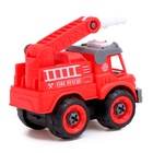 Конструктор винтовой «Пожарный транспорт», набор 2 штуки, с отверткой, 59 деталей - Фото 7