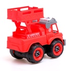 Конструктор винтовой «Пожарный транспорт», набор 2 штуки, с отверткой, 59 деталей - Фото 10