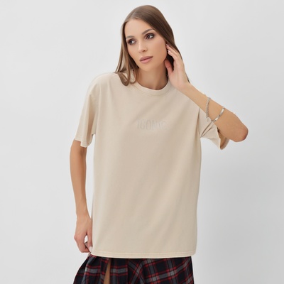 Футболка из вареного хлопка женская Mist Icon, размер L, молочная