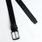 Ремень мужской «Великан» для полных, винт, ширина 3.5 см, пряжка металл, чёрный - Фото 4