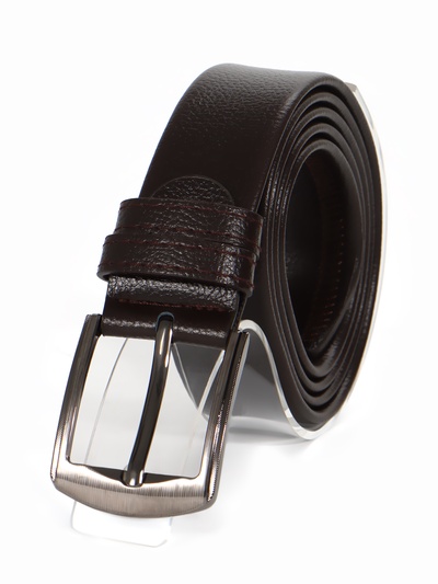 Ремень мужской «Великан» для полных, ширина 3.5 см, винт, пряжка металл, коричневый