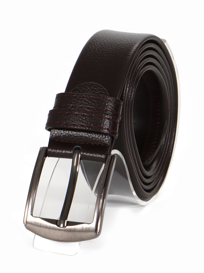 Ремень мужской «Великан» для полных, ширина 3.5 см, винт, пряжка металл, коричневый - Фото 1