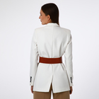 Ремень-резинка женский широкий, 80×10 см, пряжка металл, золотистая, рыжий - Фото 4