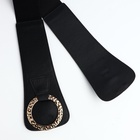 Ремень-резинка женский широкий, 80×10 см, пряжка металл, золотистая, чёрный - Фото 6
