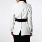 Ремень-резинка женский широкий, 85×8 см, пряжка металл, золотистая, чёрный - Фото 4