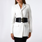 Корсет женский широкий, 66×10.5 см, широкий, с двумя пряжками, чёрный - Фото 2