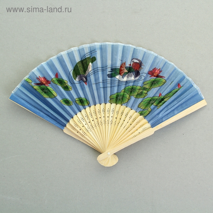 Веер h=21 см дерево "Птицы утки" - Фото 1