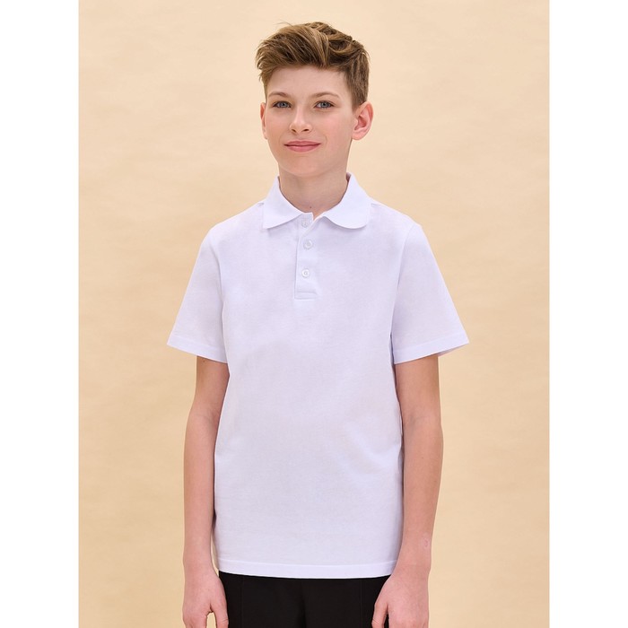 Футболка поло для мальчиков Pelican, рост 158 см, цвет белый - Фото 1