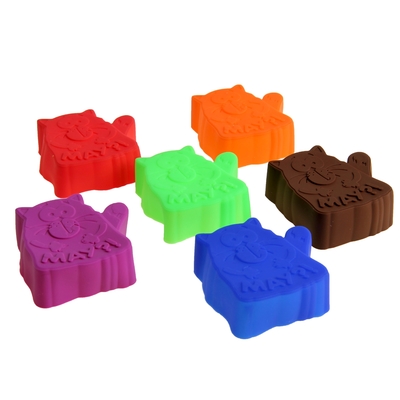 Набор форм для запекания 6 шт. "Котэ", микс цветов, 7 см, глубина 2,3 см