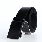 Ремень мужской, ширина 3.5 см, пряжка автомат, чёрный - Фото 2