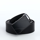 Ремень мужской, ширина 3.5 см, пряжка автомат, чёрный - Фото 3