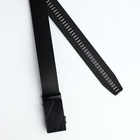Ремень мужской, ширина 3.5 см, пряжка автомат, чёрный - Фото 4