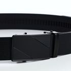 Ремень мужской, ширина 3.5 см, пряжка автомат, чёрный - Фото 6