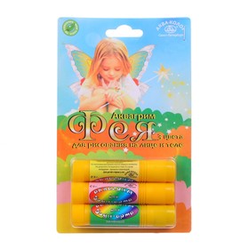 

Краска для лица и тела Аква-Колор «Фея», мелки, набор 3 шт., 3 цвета, 8 г