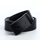Ремень мужской, 120×3.5 см, металлическая пряжка автомат, регулируемая длина, чёрный - Фото 3