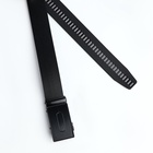 Ремень мужской, 120×3.5 см, металлическая пряжка автомат, регулируемая длина, чёрный - Фото 4