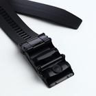 Ремень мужской, 120×3.5 см, металлическая пряжка автомат, регулируемая длина, чёрный - Фото 5