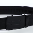 Ремень мужской, 120×3.5 см, металлическая пряжка автомат, регулируемая длина, чёрный - Фото 6