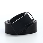 Ремень мужской, ширина 3.5 см, пряжка автомат, чёрный - Фото 1