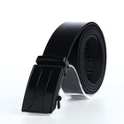 Ремень мужской, ширина 3.5 см, пряжка автомат, чёрный - Фото 2