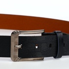 Ремень мужской, ширина 3.5 см, винт, пряжка металл, чёрный - Фото 6