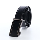 Ремень мужской, натуральная кожа, 120×3.6 см, пряжка автомат, чёрный - Фото 2