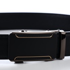 Ремень мужской, натуральная кожа, 120×3.6 см, пряжка автомат, чёрный - Фото 6