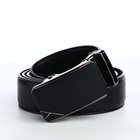 Ремень мужской, ширина 3.6 см, длина 120 см, натуральная кожа, пряжка автомат, чёрный - Фото 3