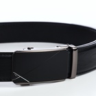 Ремень мужской, ширина 3.6 см, длина 120 см, натуральная кожа, пряжка автомат, чёрный - Фото 6