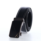 Ремень мужской, ширина 3.6 см, длина 120 см, пряжка автомат, чёрный - Фото 2