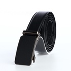 Ремень мужской, регулируемая длина 120 см, ширина 3.6 см, пряжка автомат, чёрный - Фото 2