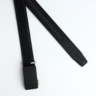 Ремень мужской, регулируемая длина 120 см, ширина 3.6 см, пряжка автомат, чёрный - Фото 4