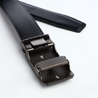 Ремень мужской, регулируемая длина 120 см, ширина 3.6 см, пряжка автомат, чёрный - Фото 5