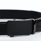 Ремень мужской, регулируемая длина 120 см, ширина 3.6 см, пряжка автомат, чёрный - Фото 6