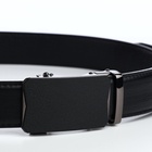Ремень мужской, регулируемая длина, ширина 3.6 см, пряжка автомат, чёрный - Фото 6