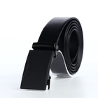 Ремень мужской, ширина 3.5 см, пряжка автомат, чёрный - Фото 2