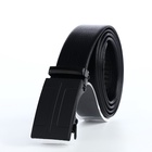 Ремень мужской, ширина 3.5 см, пряжка автомат, чёрный - Фото 2