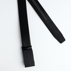 Ремень мужской, ширина 3.5 см, пряжка автомат, чёрный - Фото 4