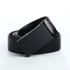Ремень мужской, ширина 3.5 см, пряжка автомат, чёрный - Фото 3