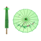 Сувенирный китайский зонтик h=40 см, зелёный - Фото 1
