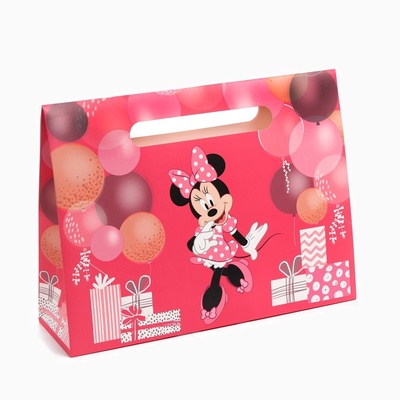 Пакет подарочный-коробка, подарочная упаковка, 40×30×12 см, Минни Маус