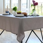Скатерть «Этель» ECO, 136×300 см, 70% хлопок, 30% лён, 190 г/м², серая - Фото 2